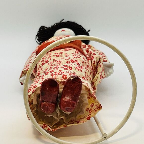 Vintage Porcelain & Cloth Asian Style Doll 9" Cultural Clothing - Picture 7 of 8